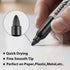 Permanent Markers Bulk, 72 Pack Black Permanent Marker Set, Fine Tip, Waterproof Markers, Premium Smear Proof Pens, Waterproof, Quick Drying, Office Supplies for School, Office, Home by Ezzgol