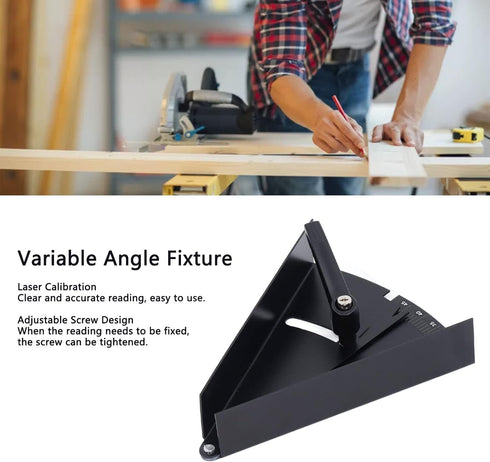 Oumefar Corner Clamp, Variable Angle Fixture Adjustable Angle Clamp Woodworking Angle Clamp Fixer Corner Clamps for Woodworking Tools Welding Building DIY Framing(Protractor 45 )