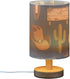 Yuiboo Vintage Cowboy Hat & Rope Bedside Lamp - Soft Light for Girls