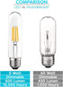 LUXRITE T10 LED Bulb, 5W=60W Equivalent, 2700K Warm White Vintage Edison Filament Bulb, 500 Lumens, E26 Base