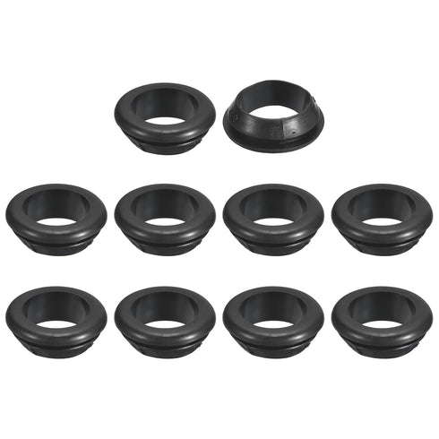 uxcell 20 Pcs Rubber Grommets, 18mm ID 22mm Drill Hole Double Sided