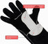 YESWELDER Leather Forge MIG Welding Gloves, Heat Resistant Black Gloves for Grill/BBQ/Oven