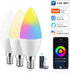 Bulbs 60W 450LM 5W Bulb 16 Bulb, 2.4G (E12) (1) Candelabra Smart Light Equivalent, LED Compatible with Alexa/Google