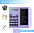 Scientific Calculator for high-school, 10 Digits Digital with Erasable writing board Math Calculator for middle school & College (Purple)