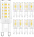 Marxlait 8-Pack G9 LED Bulb, 40 watt Halogen Replacement, Daylight White 6000K, Non-dimmable