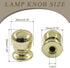 Biaungdo 2 1/4-27 Inch Pcs Ball Lamp Finial Cap Knob, Gold Lamp Shade Screw Cap Top Lamps Decoration for Lamps Shade