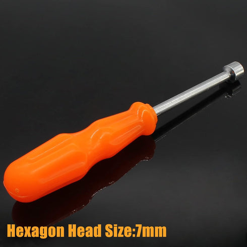 7mm High-Carbon Steel Socket Wrench Screwdriver, Non-Magnetic Hex Nut Driver