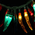 keeda Solar Chili Pepper String Light | Outdoor Waterproof Red Chili Novelty String Lights for Christmas Harvest Decor,