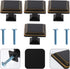 4Pcs Mikikit Zinc Alloy Cabinet Drawer Handles, Single Hole Wardrobe and Bedside Table Pulls, Black Brass Finish, Thick