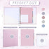Ctosree 5 Sets Heavy Duty 3 Ring Binder 1 Inch with 2 Pockets, 5 Tab Dividers, 8.5 x 11 Inch, Warm Color