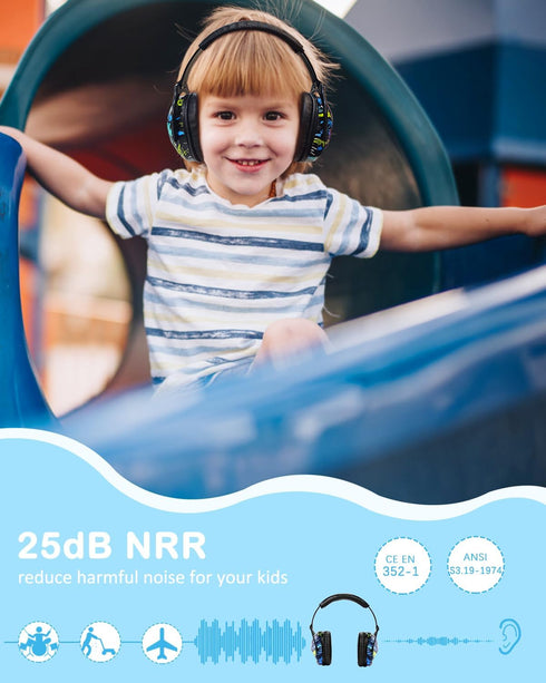 ZOHAN EM030 Kids Ear Protection, Noise Cancelling Headphones Ear Muffs for Autism Sensory, Safety Hearing Protection