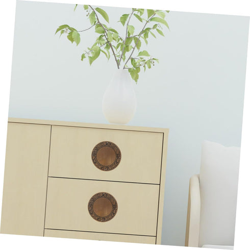 TEHAUX Copper Console Table Surface Plate Chinese Zodiac Design Antique Copper Backplate for Tv Stand and Bathroom Unit