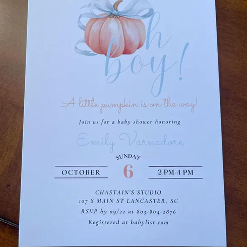 8 30-200 (8.5x8.5 Custom Baby Shower Thank You Cards, Sizes, pcs, Upload Your Design in)