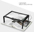 Sonew Foldable A4 Magnifying Glass, 3X Magnifier Reading Lamp with 4 LED Lights for Home and Office Use