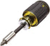 Klein Tools 32308 8-in-1 Multi-bit Stubby Screwdriver - Impact Rated Adjustable Magnetic Tool with Phillips, Slotted,