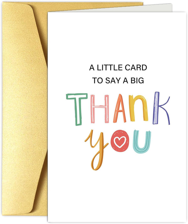Obbyidk Funny Thank You Card for Women Men, Cute Thank You Card for