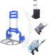 Homgrace 150 lb Hand Truck and Dolly up to Capacity, Adjustable Aluminum Folding Hand Cart with PU Rubber Wheels (Blue)