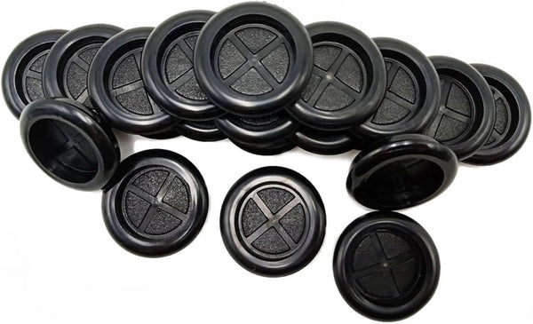 EASYEAH 1 inch Rubber Grommets for Wiring, 13/16 in ID One-Sided Rubber Plugs