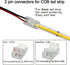 12 Pack 8mm Cob LED Strip Light Connectors, 2 Pin Solderless Adapter with 6M/19.68ft LED Wire for 12/24V Tape