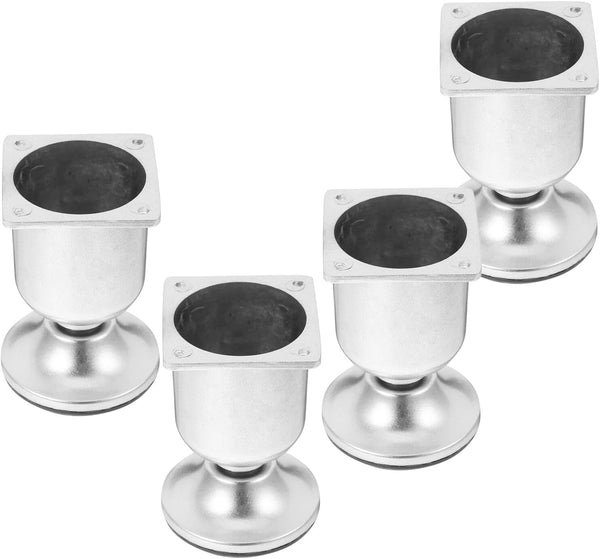 TOMETURE 4pcs Aluminum Alloy Sofa Legs Oval Shape Modern Furniture Feet Metal Cabinet