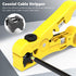 Yankok Universal Stripping and Cutting Tool - For Round and Flat STP UTP Cat5 Cat6 Cat7 Ethernet and Coaxial Cables