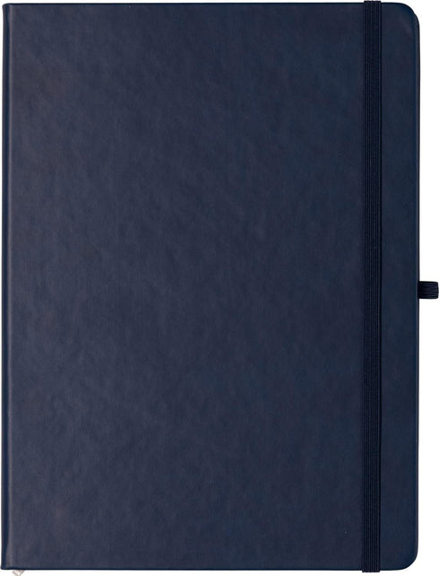 Eccolo Hardbound Writing Journal, Cool Jazz, 192 Pages White Lined Paper, Navy Blue, 7.25-x-9.6 Inches