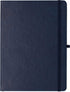 Eccolo Hardbound Writing Journal, Cool Jazz, 192 Pages White Lined Paper, Navy Blue, 7.25-x-9.6 Inches