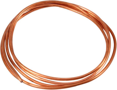 2M Soft Copper Tube Pipe Roll, OD 4mm x ID 3mm for Refrigeration Plumbing