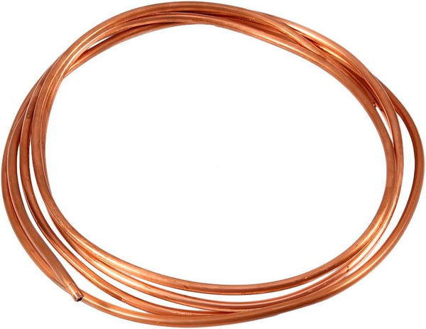 2M Soft Copper Tube Pipe Roll, OD 4mm x ID 3mm for Refrigeration Plumbing