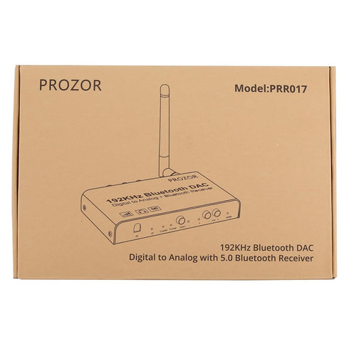 PROZOR Bluetooth 5.0 DAC Converter, Digital to Analog Audio Converter, 192 Khz, Optical Toslink SPDIF to RCA 3.5mm