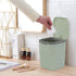 Morcte 1-Pack Tiny Desktop Trash Can, 0.5 Gallon/2 L with Push Button Lid, Green