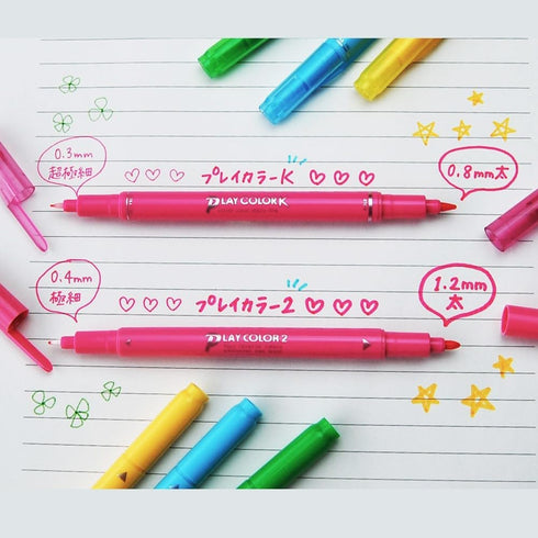 Tombow GCB-012 Water Based Sign Pen, Play Color 2, 24 Colors by Tombow