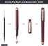 Linbsunne Black Gel Pens 0.7mm Medium Point, 2-in-1 Stylus Pens for Touch Screens, 18 Pack - Red