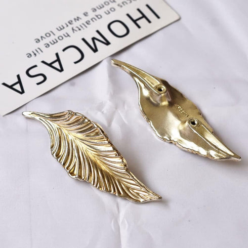 NOBRIM Closet Cabinet Leaves Handle Vintage Furniture Drawer Bedside Table Bookcase Handle Knob Door Pull Hardware