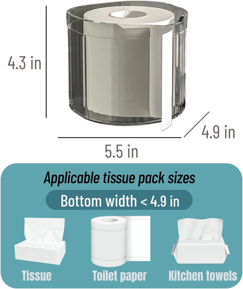 Tissue Box Holder Wall Mounted Toilet Paper Towel Dispenser Self Adhesive Wipes Holder for Bathroom Toilet Kitchen