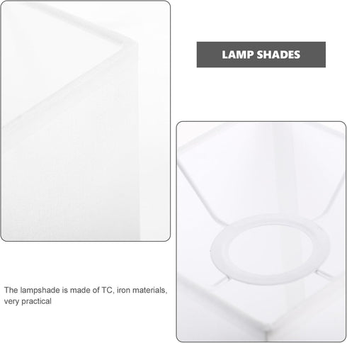 E27 5.5" 5.5" 7.8" Square Lamp Shade: Fabric Lampshade for Table & Floor Lamps - Square Replacement Lampshade