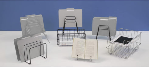 Fellowes 72012 Desktop Organizer, 11 Sections, Wire Organizer (9" x 11.375" x 8", Silver)