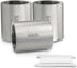 3 Pcs SS 304 Forging Nipple Cast Pipe, 3/8" NPT x 3/8" NPT Female Threaded, 50mm Pipe Fittings