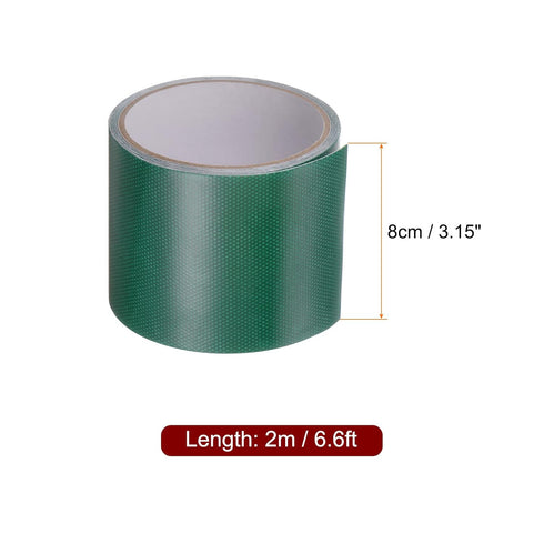 3pcs Tarpaulin Repair Tape, 3.15" x6.6ft Universal Waterproof Awning Cloth Repair Tape for Crafts Home Improvement Outdoor Tent, Dark Green