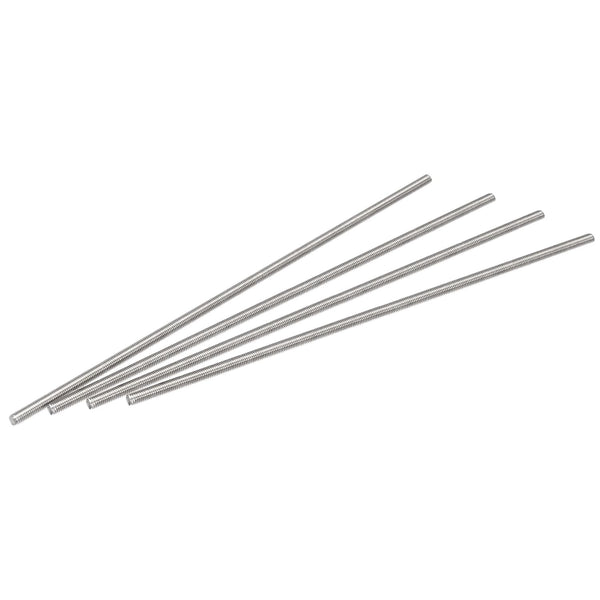uxcell 4Pcs M5 x 250mm Fully Threaded Rod - 304 Stainless Steel Right Hand Threads