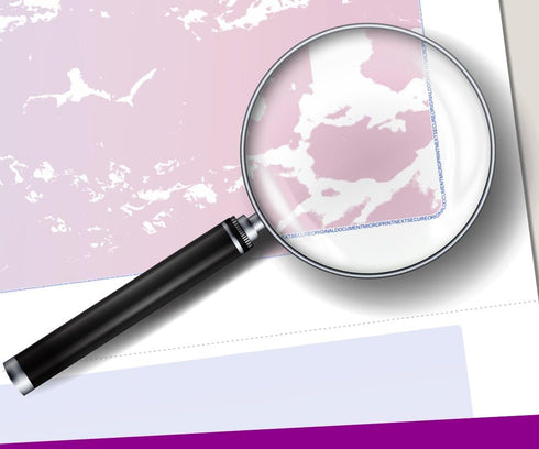 NextSecure Blank - Not Printed Check Stock for Laser/Ink-Jet, 500 Sheets Per Pack (Red-Blue Prismatic Top)