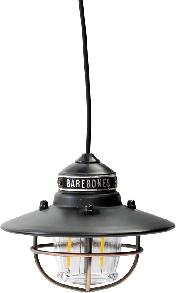 Barebones Edison Pendant Light Antique Bronze, Vintage Rustic USB LED Hanging Light