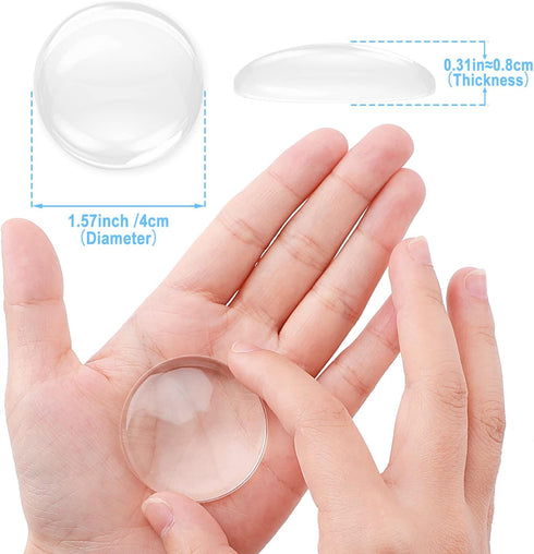 Door Knob Wall Shield, 12PCS Transparent Round Soft Rubber Wall Protector for Door Handle