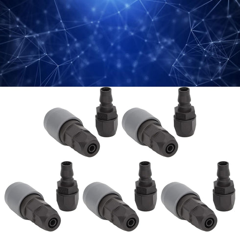 5 Set Self Locking Pneumatic Quick Connector, C Type Air Compressor Hose Coupler Plug Socket