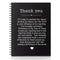 QYUVK Thank You Hardcover Spiral Notebooks, 160 Pages, Funny Gift for Men Women Coworkers, Appreciation Gifts