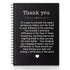 QYUVK Thank You Hardcover Spiral Notebooks, 160 Pages, Funny Gift for Men Women Coworkers, Appreciation Gifts