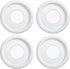 Moukeren 4 Pieces Ceiling Medallion Molded PU Ceiling Fan Medallions for Light