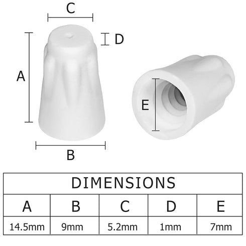 Zonon 36 Pcs White Ceramic Wire Connector Nuts, 18-8 AWG High Temperature Twist Caps for Repairs, Small Porcelain