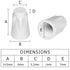 Zonon 36 Pcs White Ceramic Wire Connector Nuts, 18-8 AWG High Temperature Twist Caps for Repairs, Small Porcelain