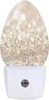 Uanvaha Boho Gold Egg Night Light, Printed Bokeh Sparkle Design Plug into Wall